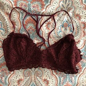 Burgundy bralette